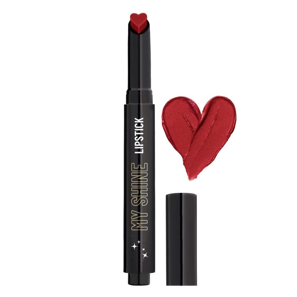 Swiss Beauty My Shine Creamy Lipstick with Vitamin E | Long Lasting Lipstick with Shiny finish | Shade- Stricker Red, 1.5gm