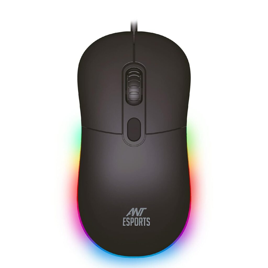 Ant Esports GM40 Wired Optical Gaming Mouse with RGB LED, Lightweight and Ergonomic Design, DPI Upto 2400, Compatible with Windows and Mac
