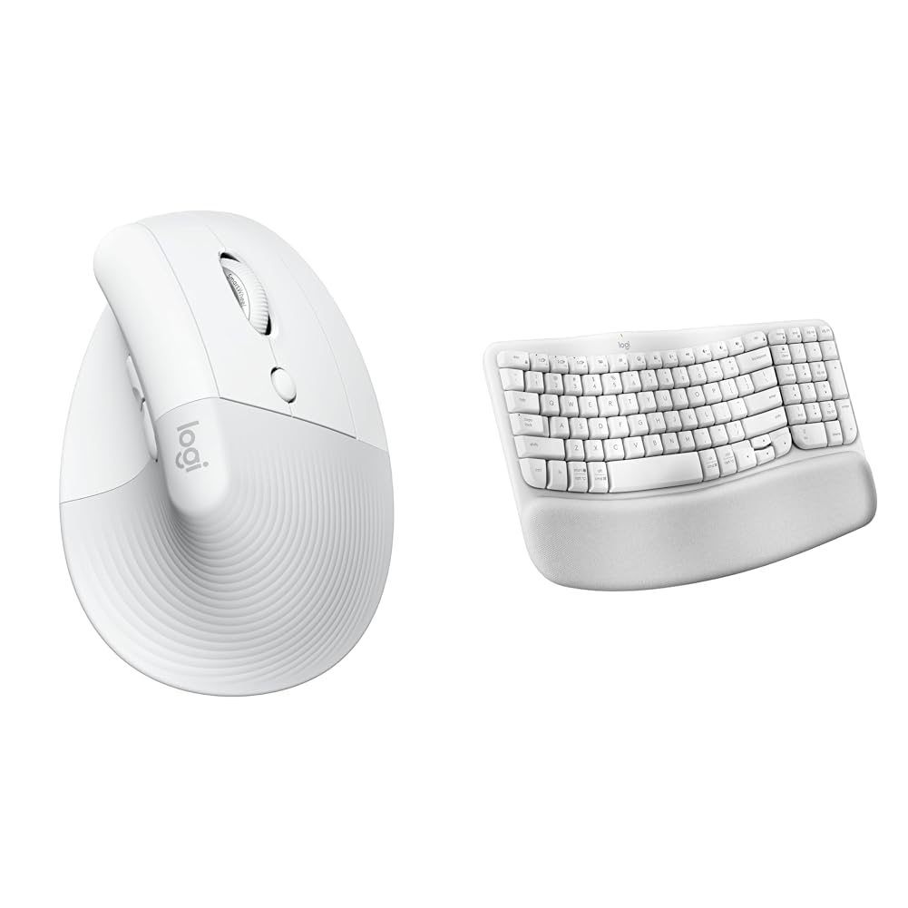 Logitech Lift Vertical Ergonomic Mouse, Wireless, Bluetooth or Logi Bolt USB Receiver, Quiet clicks,
