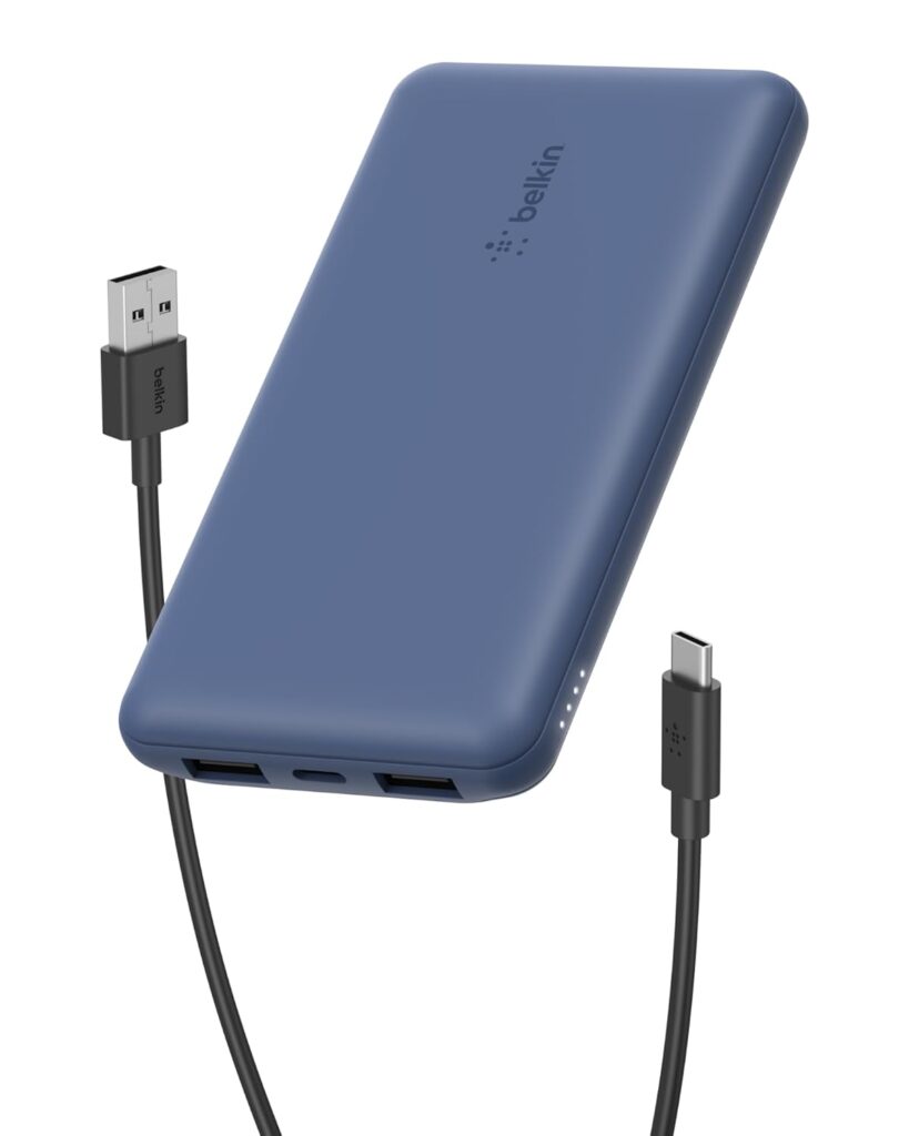 Belkin 10000 mAh Power Bank | Super Fast Charging | USB-C PD Port | 15W Charging for iPhone Series (16, 16 Pro Max), Samsung Galaxy, Google Pixel & More | 2 Years Warranty | Blue