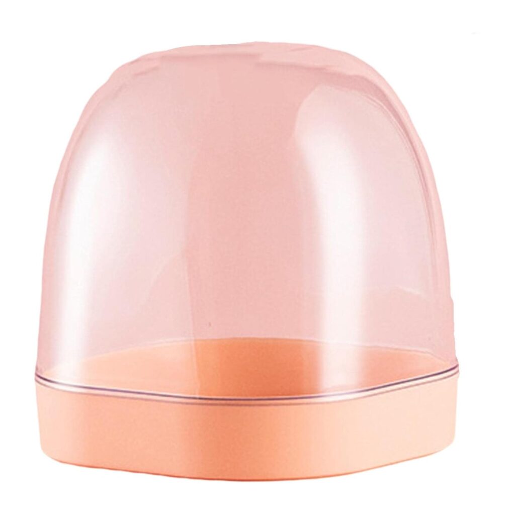 ATORSE Transparent Display Box Storage Rack Perfume Cupcake Desserts Dolls Visible Pink