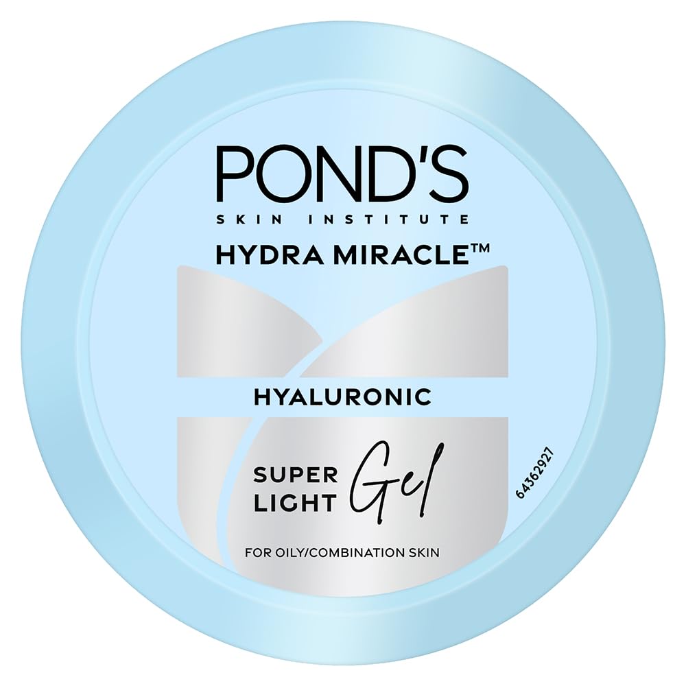 Ponds Super Light Gel Oil Free Moisturiser With Hyaluronic Acid + Vitamin E, 200 ML.
