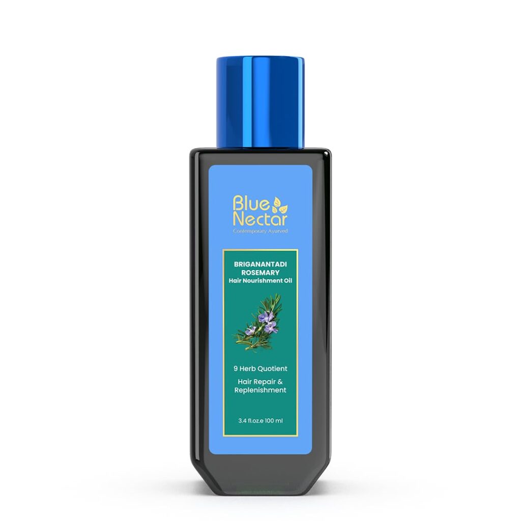 Blue Nectar Rosemary Oil for Hair Growth with Bhringraj Oil for Hair Natural Alternate for Redensyl Non Sticky Ayurvedic Hair Oil with Amla Hair