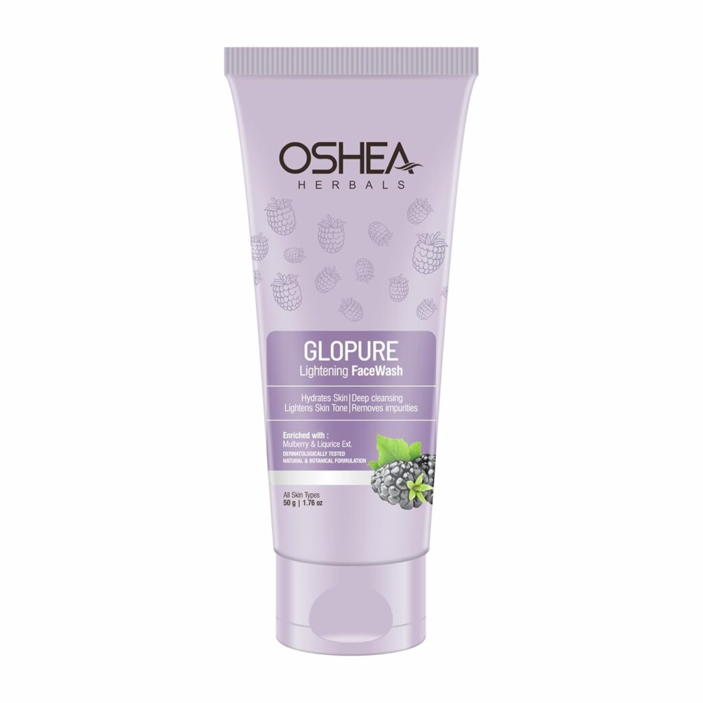 Oshea Herbals Glopure Lightening Face Wash- Hydrates Skin | Deep Cleansing | Lightens Skin | Tone & Removes Impurities 50 Gram