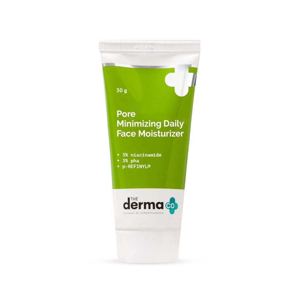 The Derma Co Pore Minimizing Daily Face Moisturizer Cream With 3% Niacinamide 3% PHA And P-Refinyl® For Open P