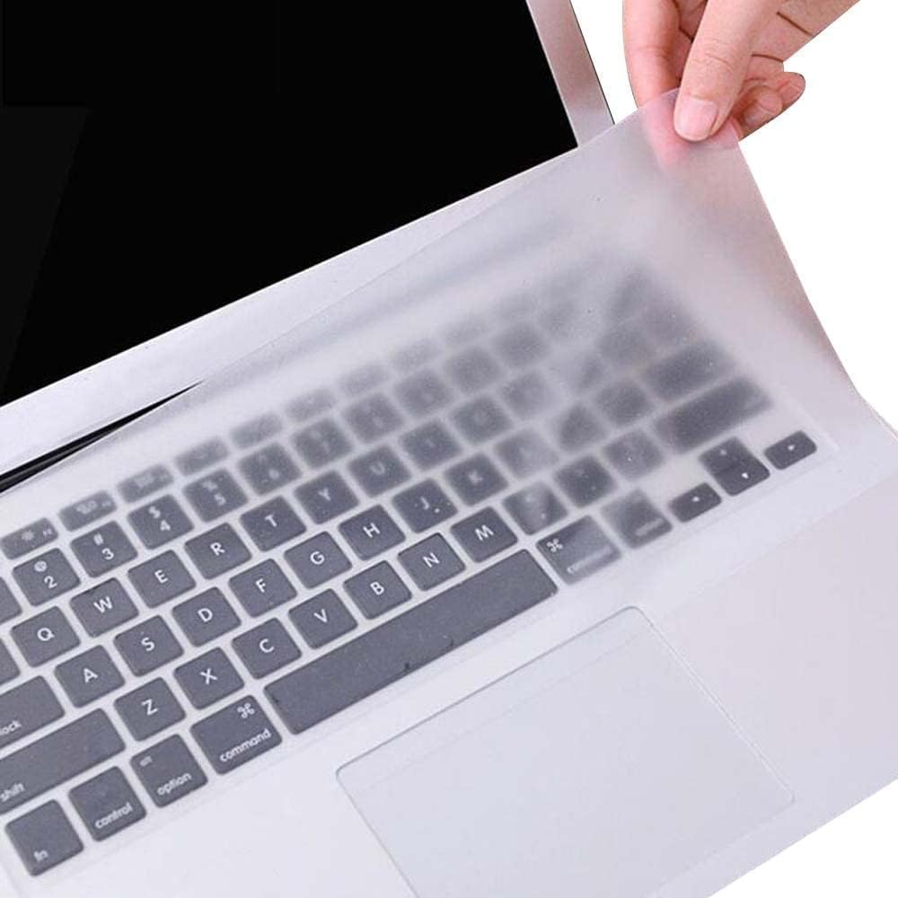 Yancorp PC Keyboard Cover Transparent, Free Type, Thin, Waterproof, Dustproof, Fingerprint, Clean, Soft, Silent, Convenient, Silicone Rubber (for 13-14 inches)
