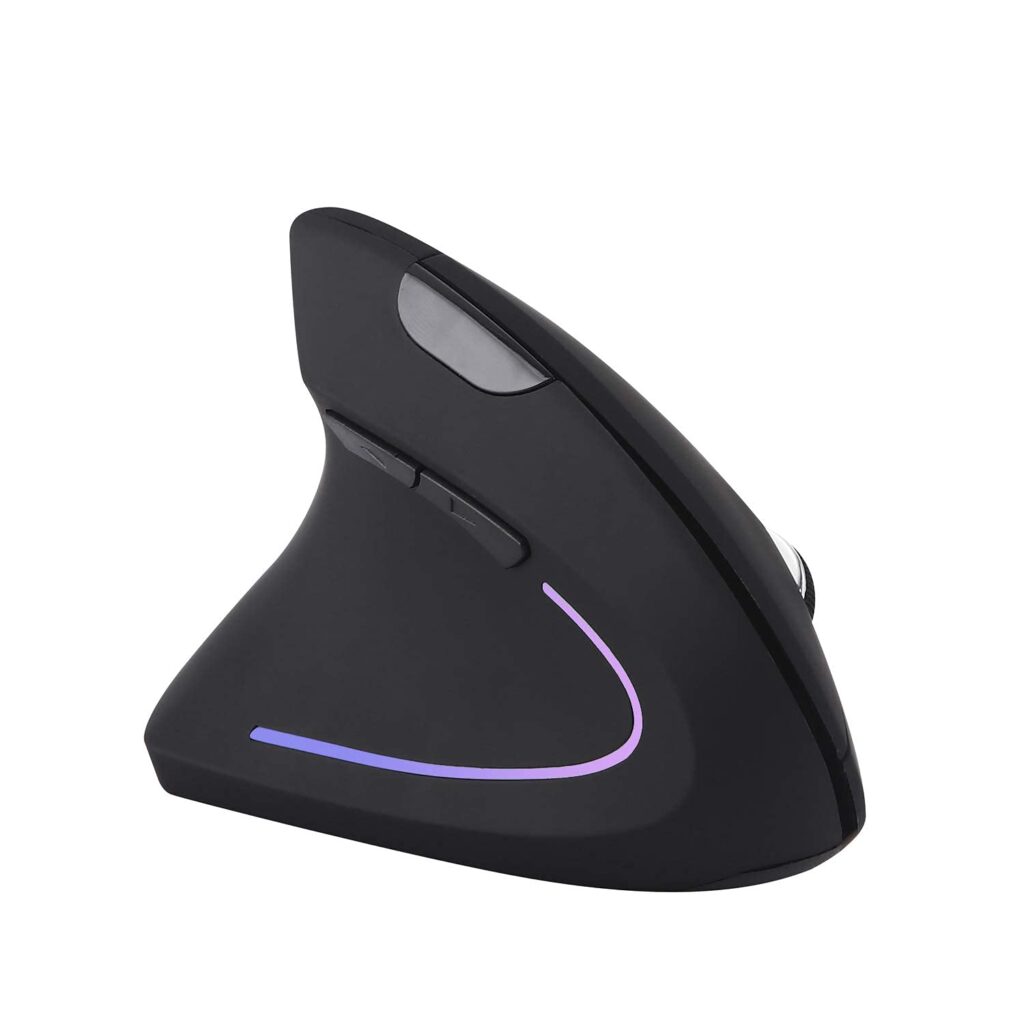 atdaraz Ergonomic Mouse, Wireless Mouse 2.4ghz Optical Vertical Wireless Mice : Left Handed Mouse, Wireless 2.4G USB Left Hand Ergonomic Vertical Mouse, Less Noise - Black