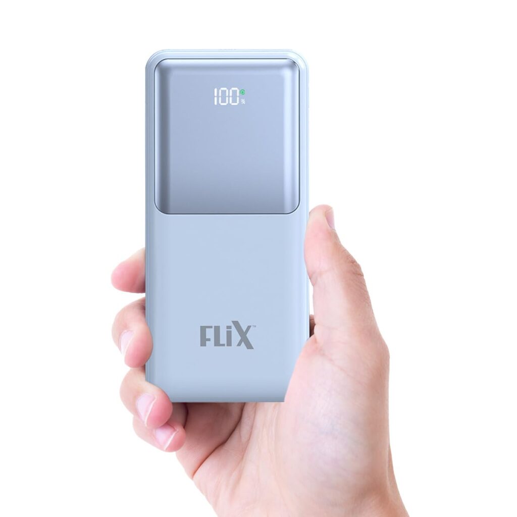 FLiX (Beetel) UltraCharge P125 20000mAh 22.5W QC Power Delivery PPS Power Bank, Tripple Output, Dual Input Type C & B, Percentage LED Indicator, Compatible to iPhone, Samsung, Google (XPB-P125)(Blue)