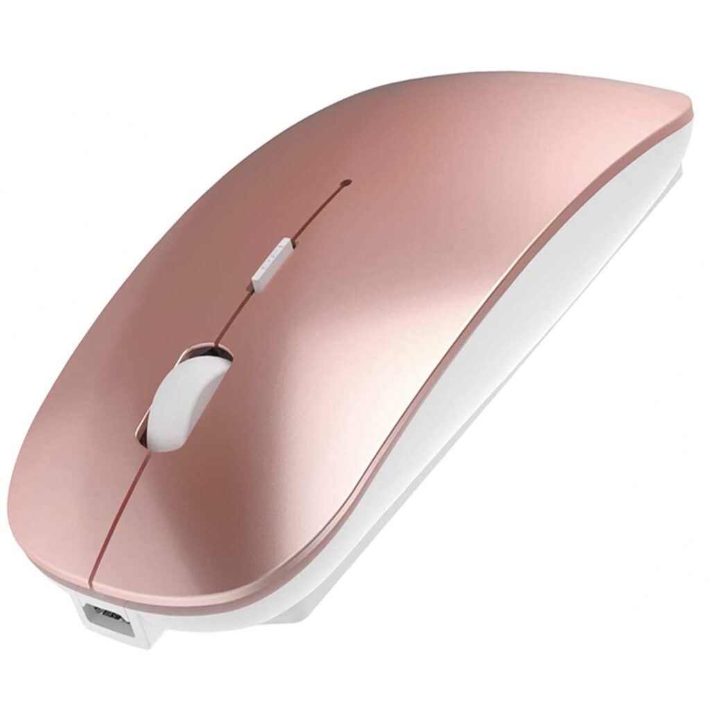 Bluetooth Wireless Mouse, Wireless Mouse, USB Rechargeable, No USB Receiver, Silent, Thin, 3DPI Mode, High Precision, Adjustable Buttons, Compact, Compatible with iPad/Mac/Windows/Surface/Microsoft