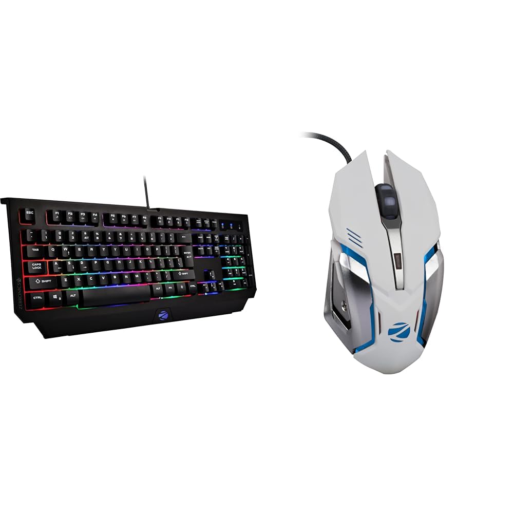 ZEBRONICS Zeb-Transformer K2 Gaming USB Keyboard, 104 Keys, Multicolor LED Laser Keycaps (Gold Plated Us