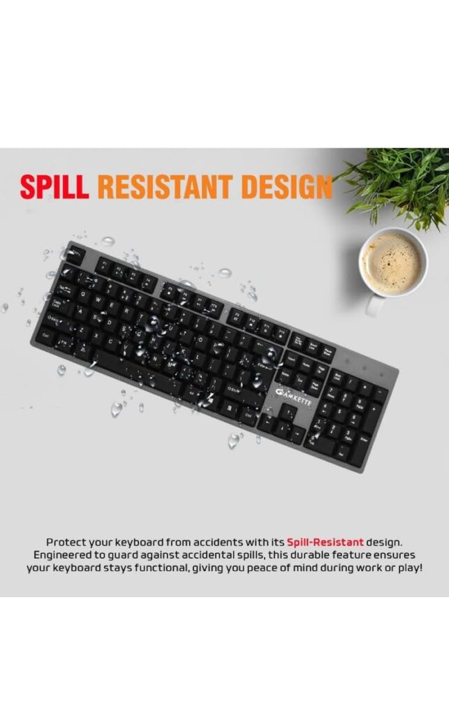 USB Wired Keyboard, Rugged Heavy-Duty Body, Tested with Over 5 Million Keystrokes,Clicky-Touch Feel, Ergonomic Design Comes with 102 Keys Including Rupee Key (Black)