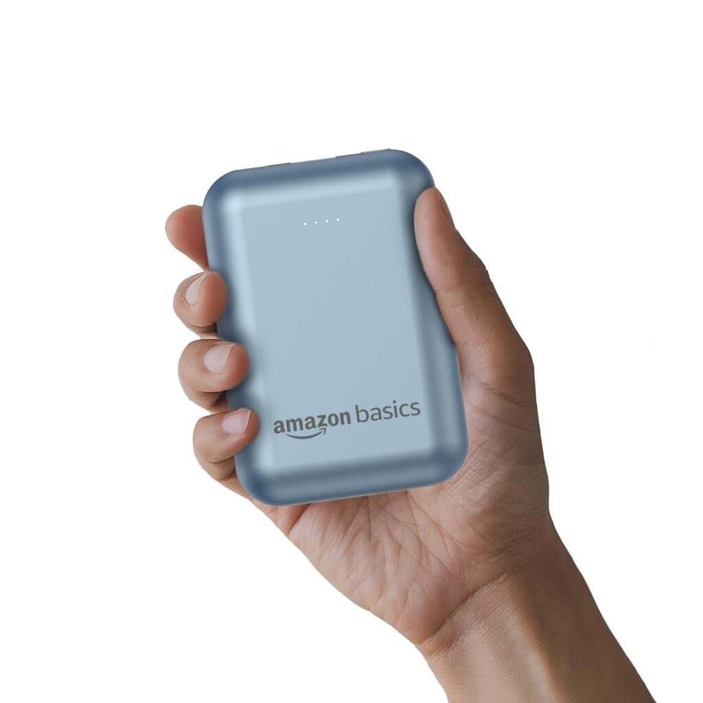 Amazon Basics 10000 mAh 22.5W Ultra Fast Charging Power Bank | Type C Power Delivery (Input& Output) | Quick Charge | Two-Way Fast Charging | Made in India (Blue)