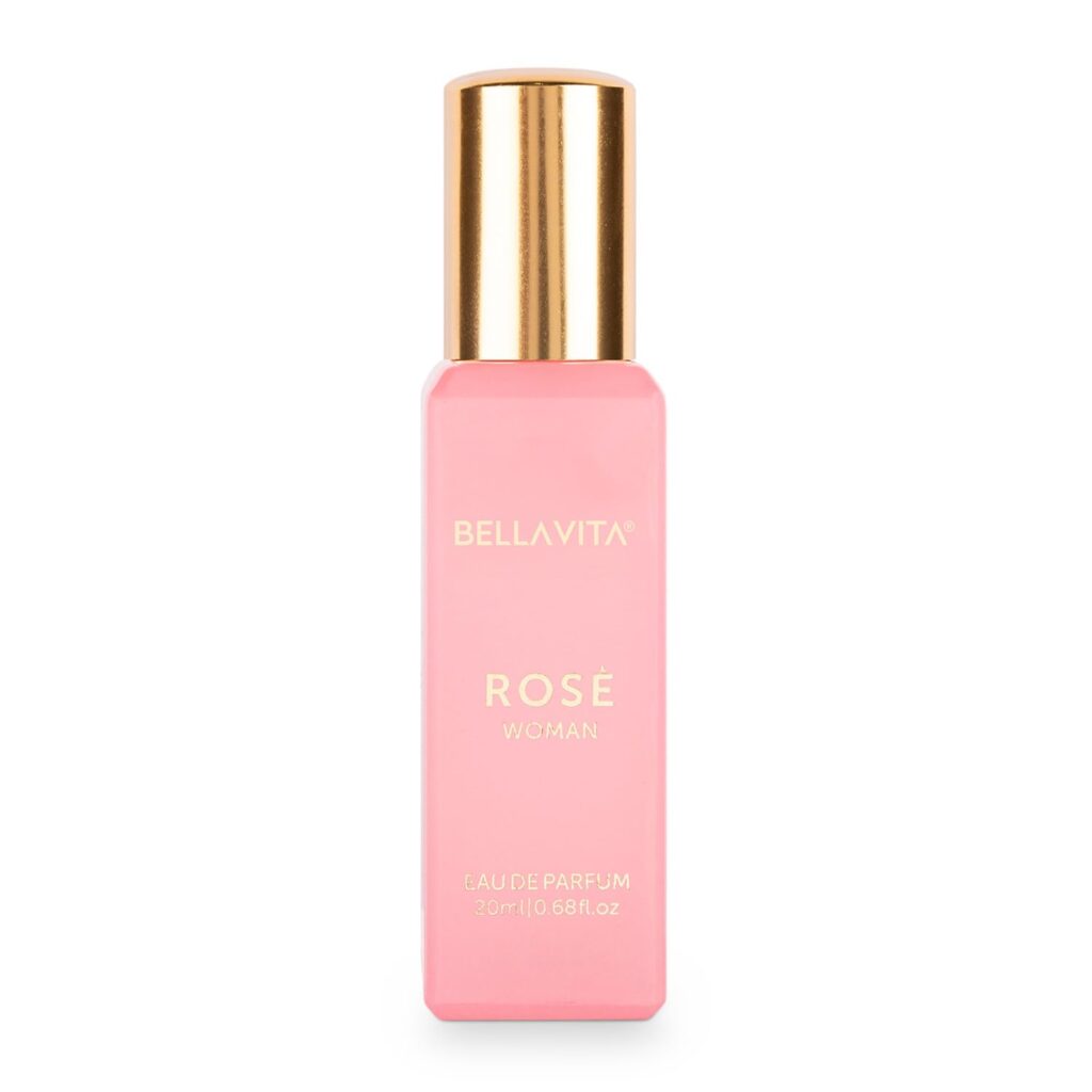 Bella Vita Luxury Organic Luxury Rose Woman Eau De Parfum Liquid Perfume for Women with Woody Rose, Jasmine, Black Currant, Vanilla & Amber | Long Lasting Fragrance EDP For Everyday Wear | 20 ML