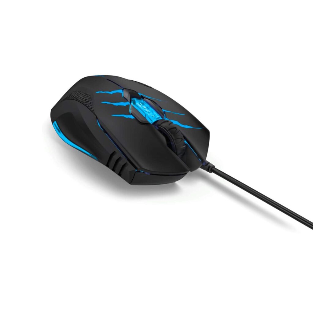 uRage "Reaper 100" USB Wired Gaming Mouse with 6 Fast Response Keys, Integrated 4200 DPI Optical Avago Gaming Sensor, 1000 HZ USB Polling Rate, Polymer-Coated Gliding Feet