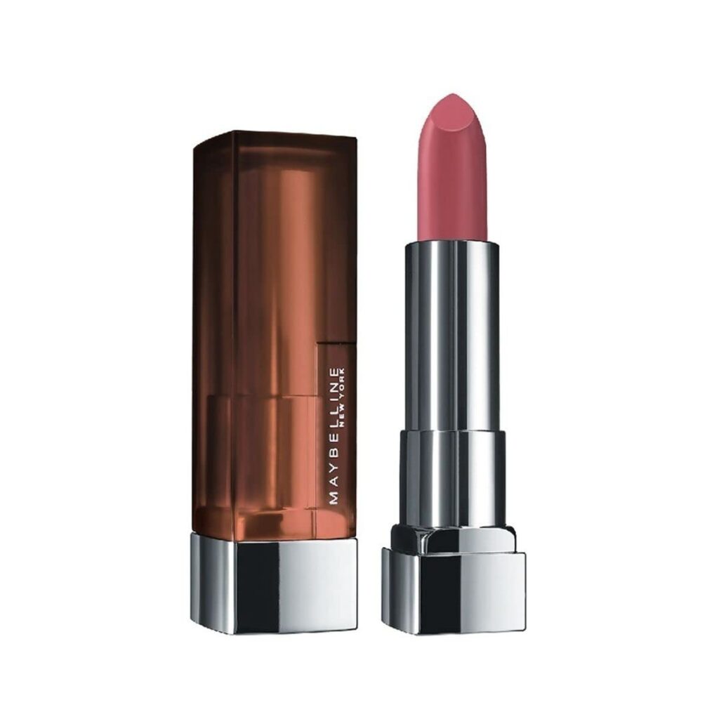Maybelline New York Color Sensational Creamy Matte Lipstick lasts up to 12 Hours, Hydrate Lips, Rich Creamy Lipstick with Shea Butter, Available in 42 Shades - Touch of Spice, 3.9g