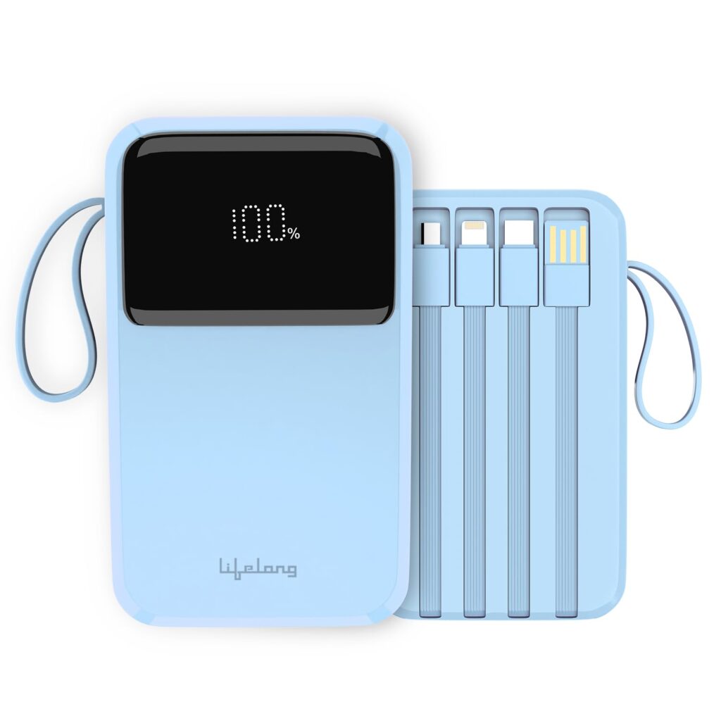 Lifelong Zencharge 10000 Mah 22.5 W Compact Pocket Size Power Bank with 6 Input/Output Port (Blue, Lithium Polymer, Fast Charging USB Type C, Quick Charge 3.0 for Mobile, Earbuds, Speaker, Tablet)