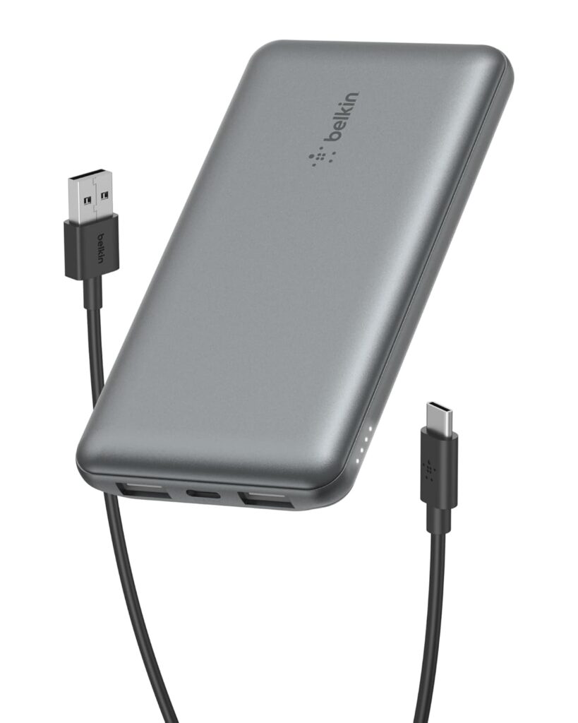 Belkin 10000 mAh Power Bank | Super Fast Charging | USB-C PD Port | 15W Charging for iPhone Series (16, 16 Pro Max), Samsung Galaxy, Google Pixel & More | 2 Years Warranty | Grey