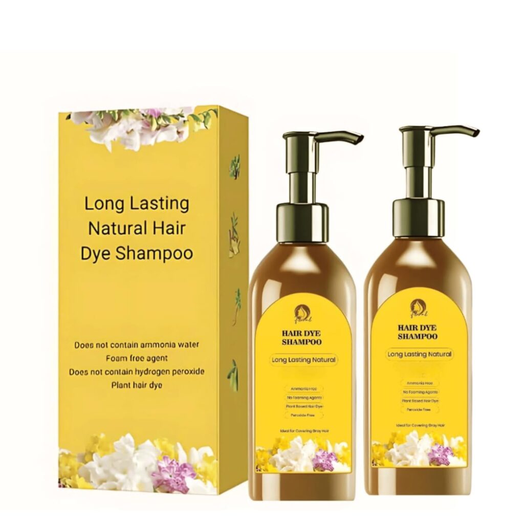 New Hair Dye Shampoo for Women & Men All Hair Types Natural & Long-Lasting Color Ammonia-Free Paraben-Free Plant-Based Hair Dye Home Hair Color Solution, 300ML - (Pack of 2)