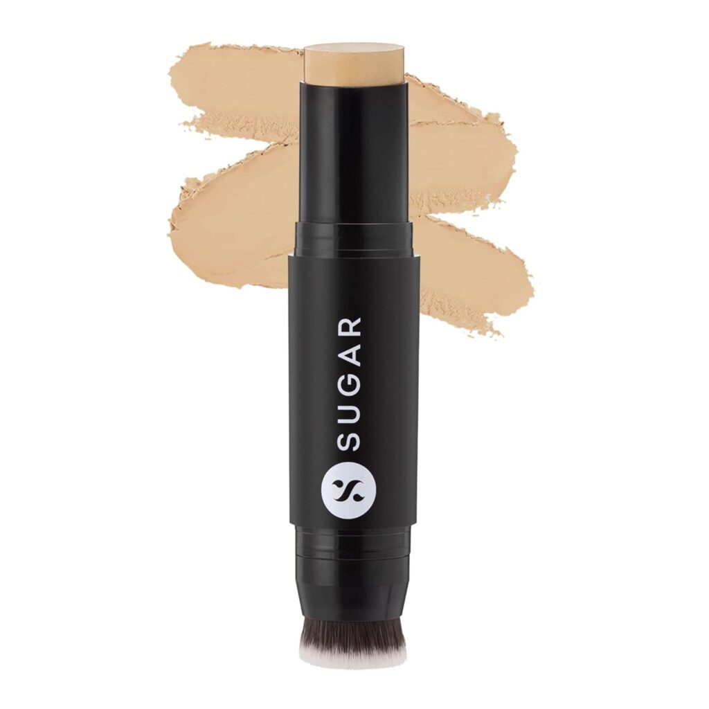 SUGAR Cosmetics Ace Of Face Matte Foundation Stick with In-Built Brush | For All Skin type,Lasts 24hrs | Full Coverage Foundation for Women | 12gm - 25 Macchiato