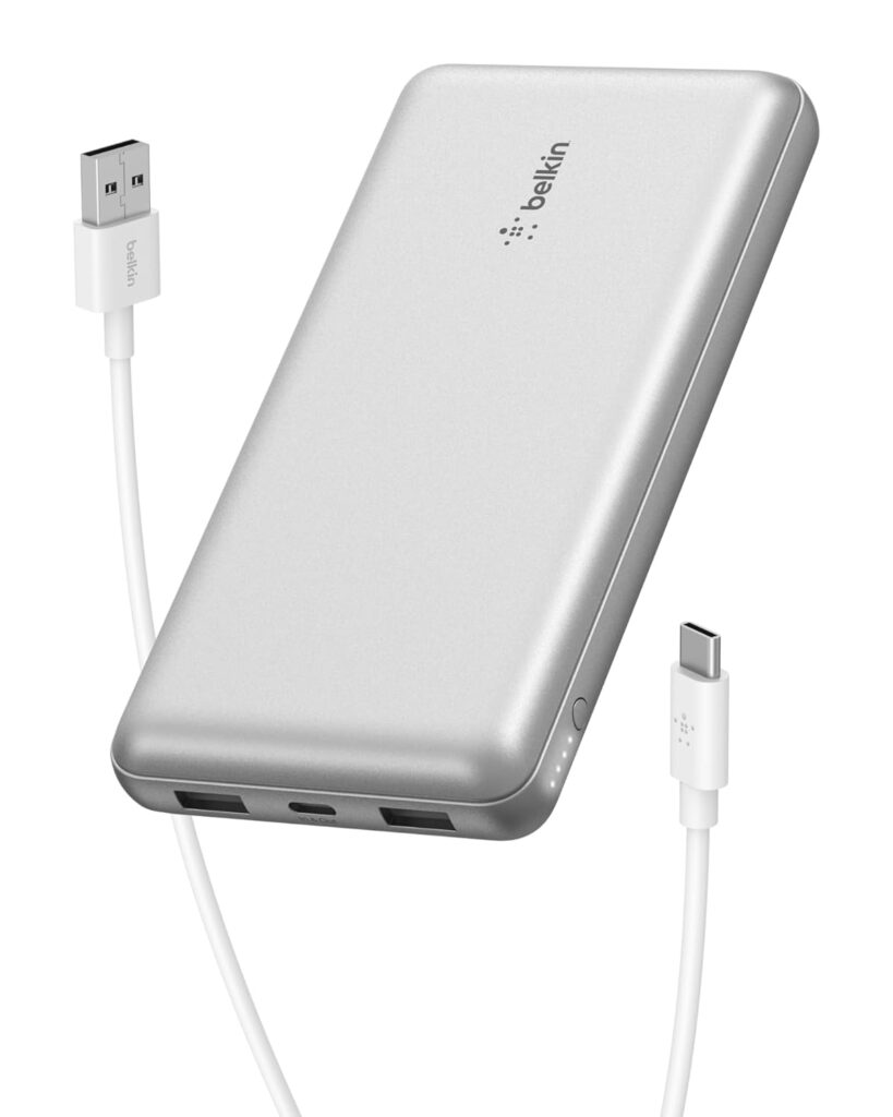 Belkin 20000 mAh Power Bank | Super Fast Charging | USB-C PD Port | 15W Charging for iPhone Series (16, 16 Pro Max), Samsung Galaxy, Google Pixel & More | 2 Years Warranty | Silver