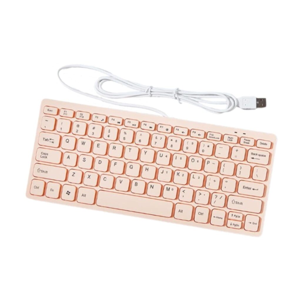 MERISHOPP USB Wired Keyboard Small Comfortable Typing Compatible with Office Home Desktop Computer Pink|Computers/Tablets & Networking|Keyboards, Mice & Pointers|Keyboards & Keypads