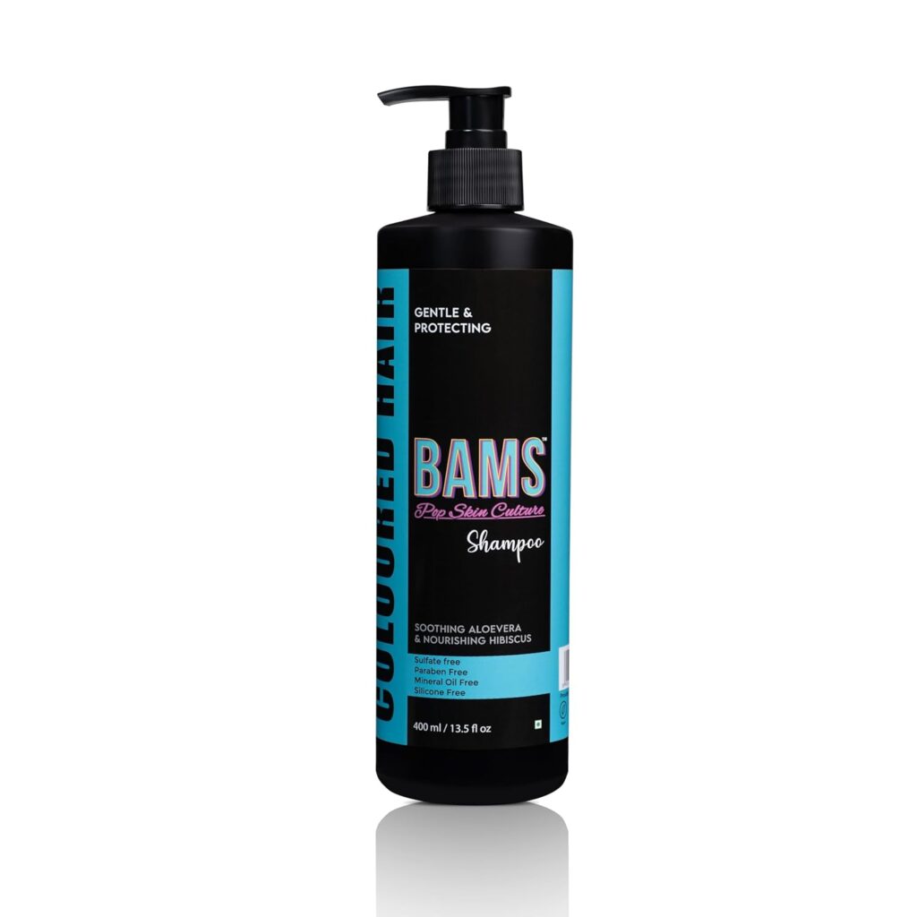BAMS | Coloured Hair Shampoo | Color Protection Shampoo for Color-Treated Hair | Maintains Vibrant Hair Color | Prevents Fade | Enhances Shine for Long-Lasting Radiance | for Women and Men | 400ml