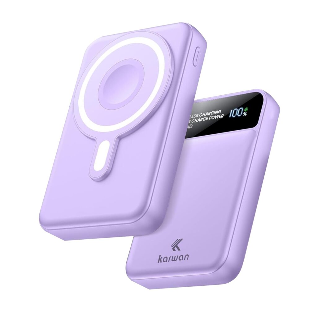 KARWAN® Wireless Mag-Safe 10000Mah 22.5W Super Fast Charging USB Triple Output Ports Power Bank | Pocket Size | Compatible with Samsung/OnePlus/iPhone 12/13/14/15/16/Pro Max| Sleek & Light