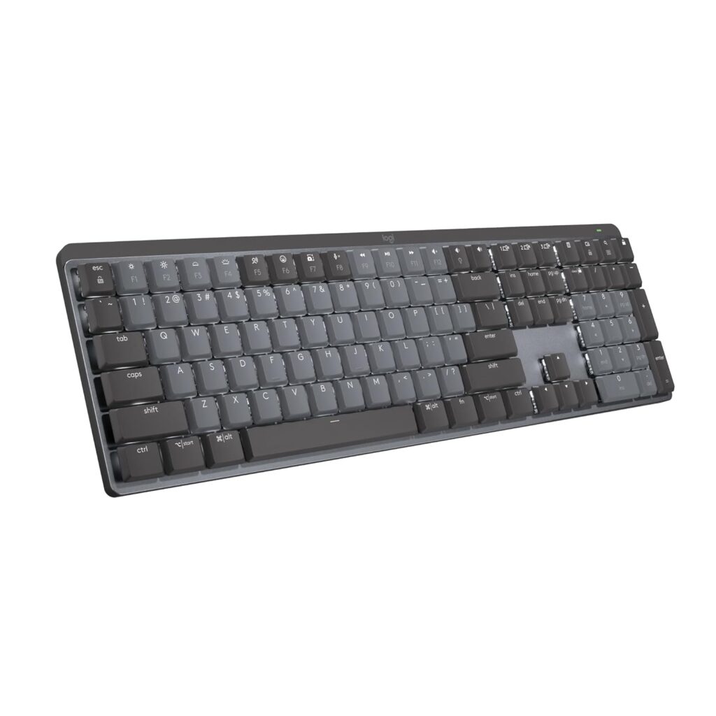 Logitech MX Mechanical Wireless Illuminated Performance Keyboard with Free Adobe Subscription, Linear Switches, Backlit Keys, Bluetooth, USB-C