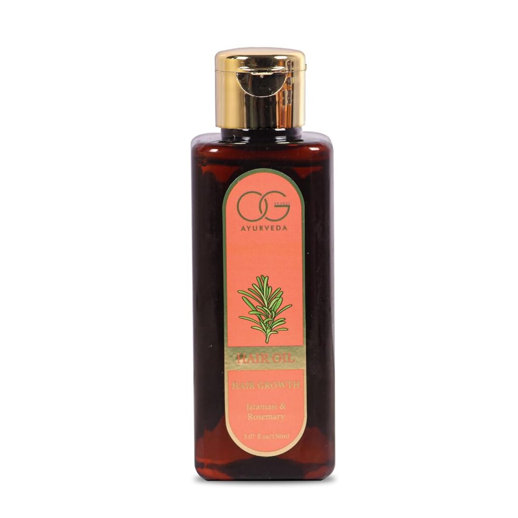 OG Beauty Ayurveda Hair Growth Oil with Rosemary | Ayurvedic Blend with Nourishing Rosemary | Stimulates Hair Growth & Strengthen Hair | Enhance Natural Shine | 150 ML