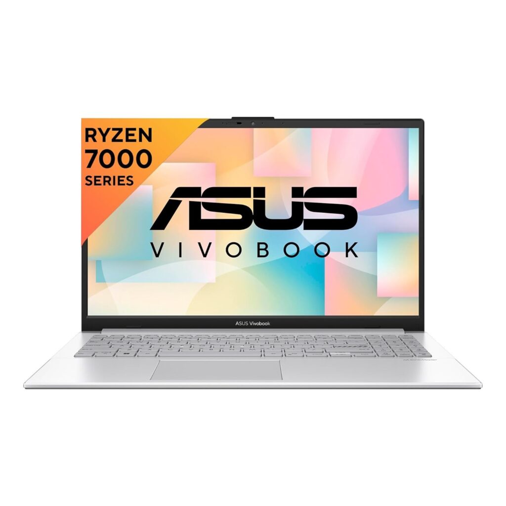 ASUS Vivobook Go 15, AMD Ryzen 5 7520U Thin & Light Laptop(AMD Radeon iGPU/16GB RAM/512GB SSD/FHD/15.6"/60Hz/Windows 11/M365 Basic (1Year)*/Office Home 2024/Cool Silver/1.63 Kg) E1504FA-NJ5541WS
