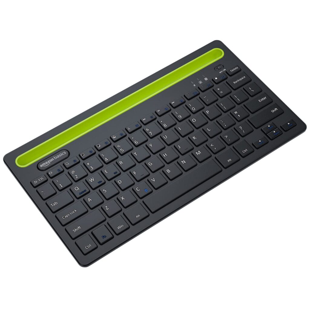 (Refurbished) Amazon Basics Wireless Bluetooth Multi-Device Keyboard For Windows, Apple Ios Android Or C