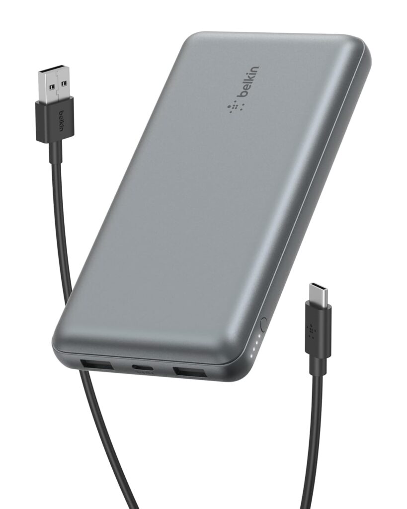 Belkin 20000 mAh Power Bank | Super Fast Charging | USB-C PD Port | 15W Charging for iPhone Series (16, 16 Pro Max), Samsung Galaxy, Google Pixel & More | 2 Years Warranty | Grey