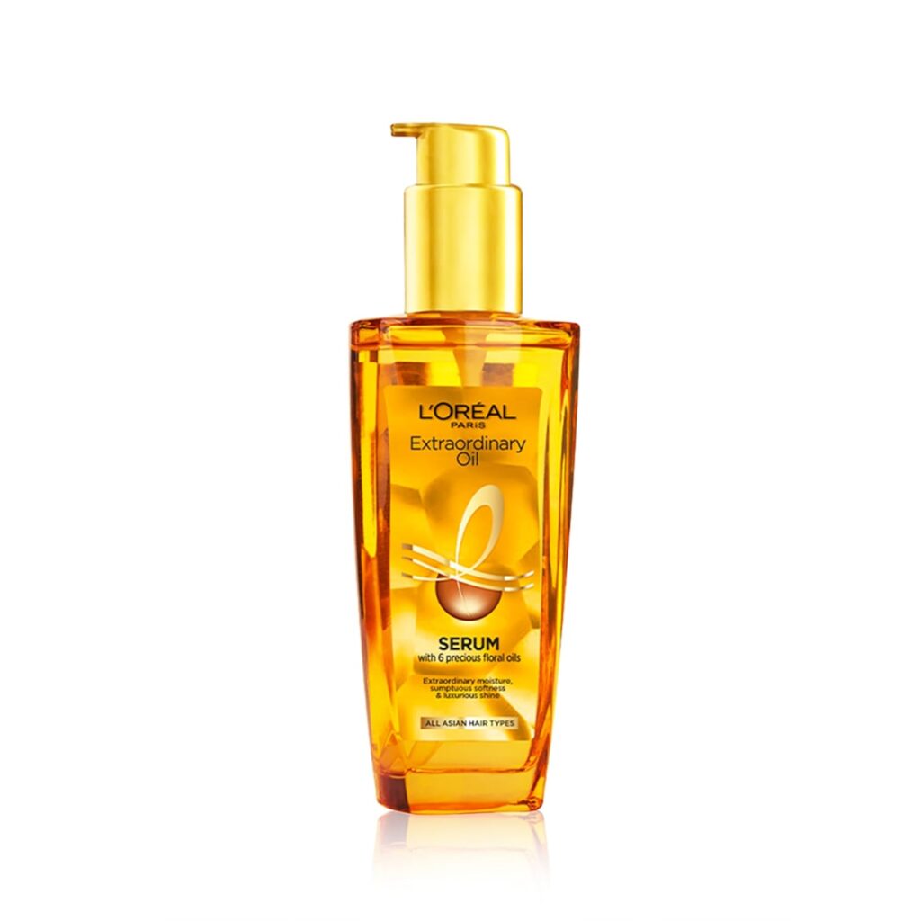 L'Oreal Paris Extraordinary Oil Hair Serum Powered by Floral Oils for All Hair Types, Volume- 100 ml, Makes hair frizz-free, stronger, shiny and provides UV and Heat Protection, Lightweight Formula