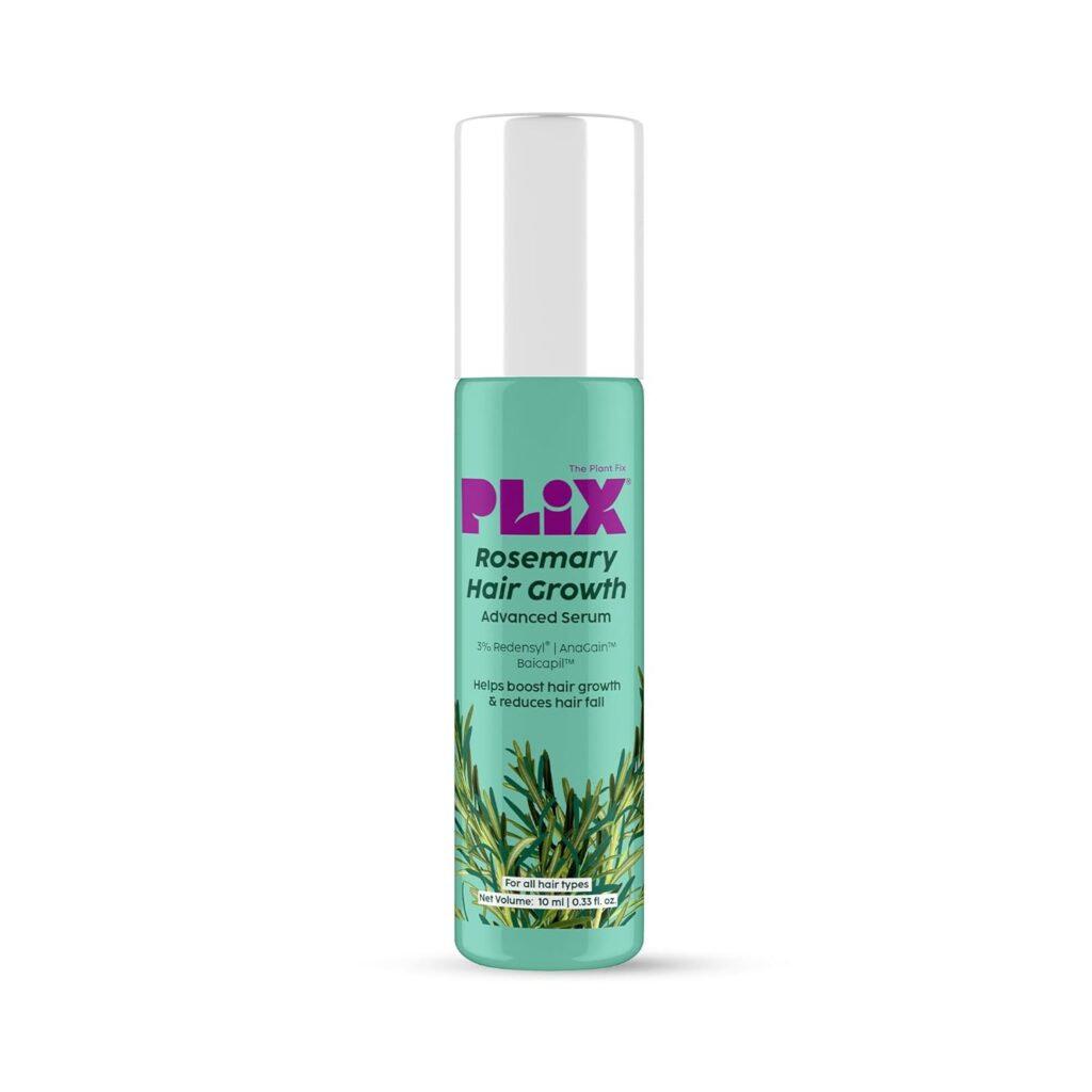 The Plant Fix Plix Rosemary Hair Growth Advanced Serum Roll-On | With 3% Redensyl®, 4% AnaGain™ & 3% Baicapil™ | Easy to Use | Mess-free | Prevents Hair Fall & Stimulates Hair Follicles | For All Hair Types | 10ml