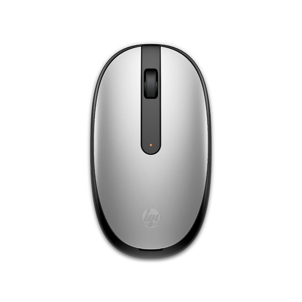 HP 240 Bluetooth Mouse/Ambidextrous; Compact Size; Portable Mouse/Red Optical Tracking/1600 dpi/3 Years Warranty/Pike Silver (43N04AA)