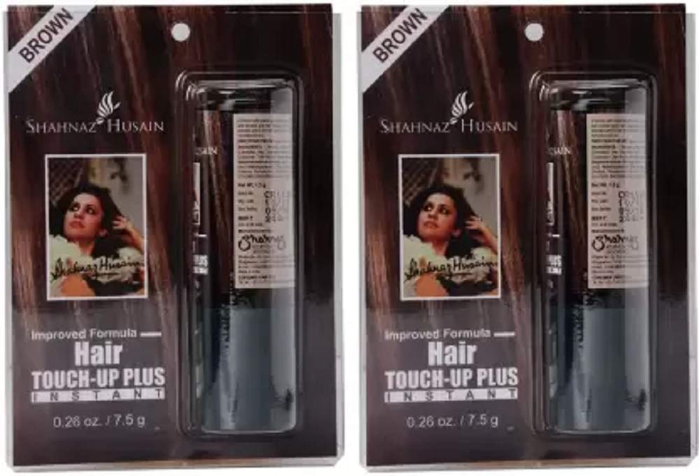 Shahnaz Husain Touch Up Plus Pack of 2 Hair Color (Brown)