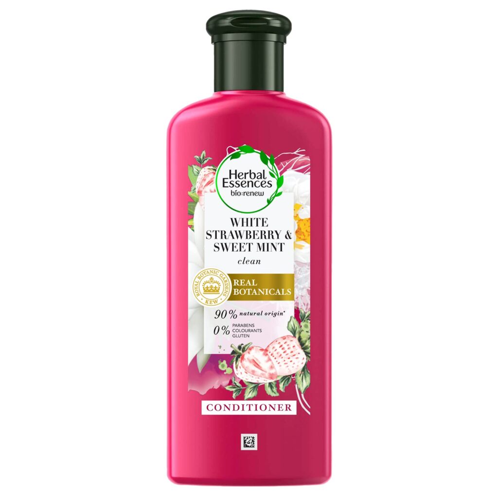 Herbal Essences White Strawberry & Sweet Mint CONDITIONER- For Cleansing and Volume - No Paraben, No Colorants, 240 ML