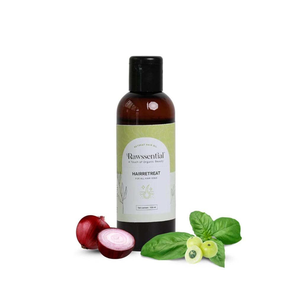 Rawssential Hair Retreat Hair Oil for Soothing Hair & Scalp, Deeply Conditioning Oil for Healthy Hair, Prevents Dryness & Split Ends, Enhances Texture, For Dry or Frizzy Hair - 100 ml