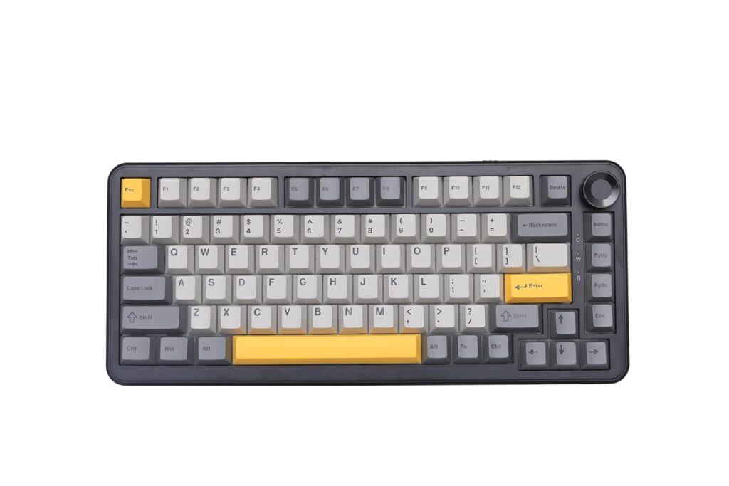 URX x AJAZZ AK820 MAX Plus Mechanical Keyboard | 75% Wireless Gaming Keyboard RGB Backlit | Bluetooth 5.0, USB-C, 2.4GHz | Hot Swappable Switches | 8000mAh Battery | Starry Night Grey