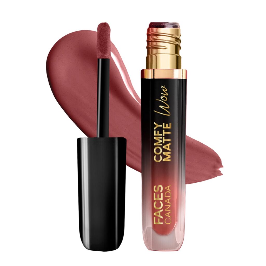 FACESCANADA Comfy Matte Wow Liquid Lipstick - Choco Couture 01, 3.8Ml | One Swipe Application | Highly Pigmented | Comfortable Wear | Glides Smoothly | Long Lasting | Transferproof