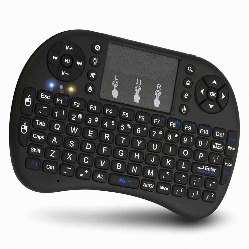 SHIKSHA PATRI Mini Keyboard Wireless Touchpad Keyboard || Smart Function for Laptop Desktop Computer for Mobile/Tablet/TV Box/Smart TV/Computer (Wireless Keyboard)