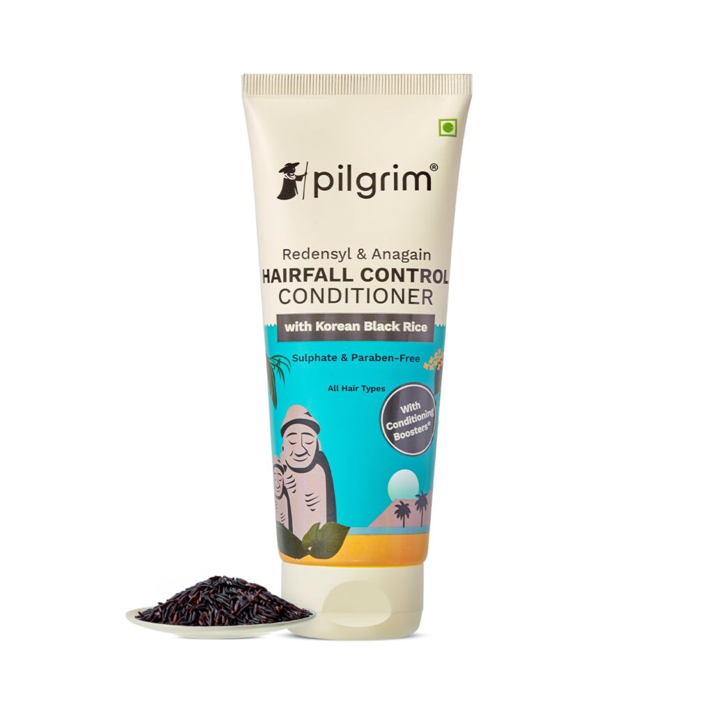 Pilgrim Anti Hairfall Conditioner with Redensyl & Anagain 200ml | Hairfall control conditioner with Black Korean Rice | Paraben & Silicone-Free | Suitable for All Hair Types | For Women and Men