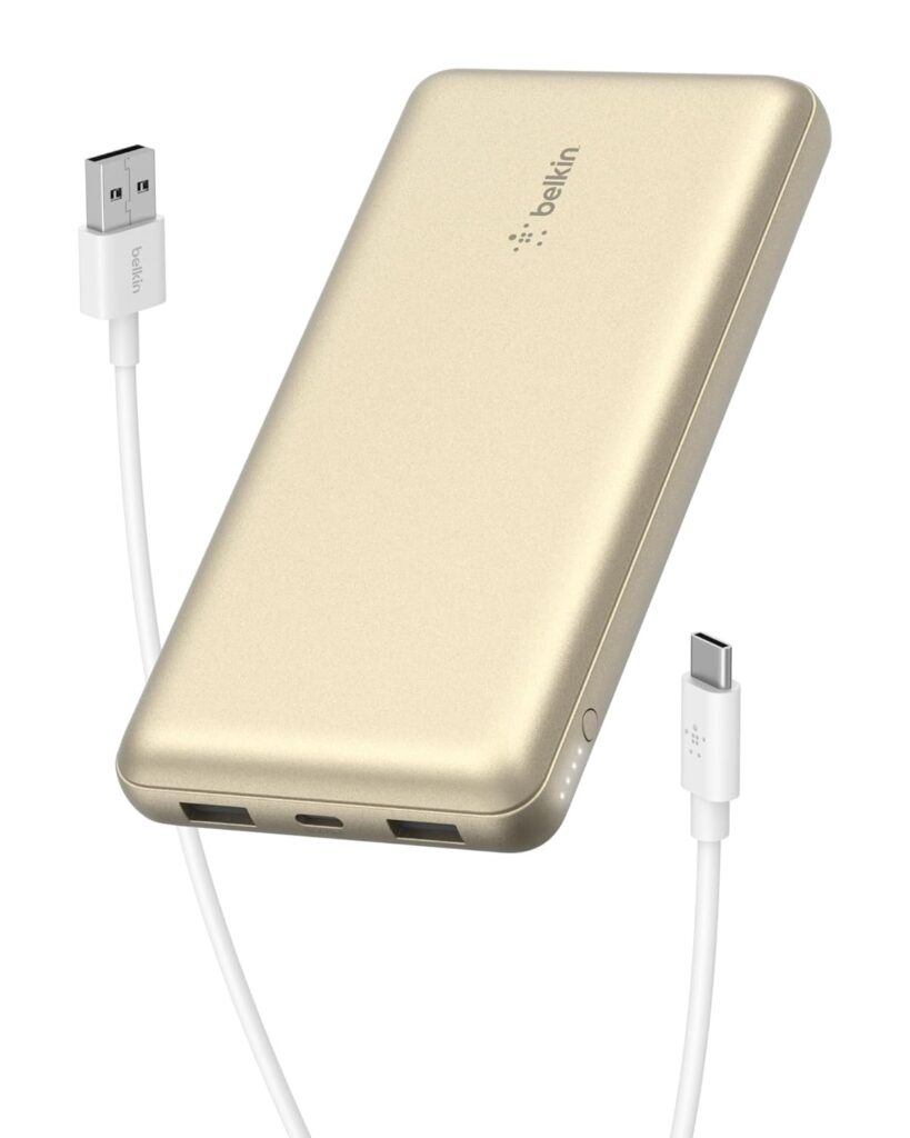 Belkin 20000 mAh Power Bank | Super Fast Charging | USB-C PD Port | 15W Charging for iPhone Series (16, 16 Pro Max), Samsung Galaxy, Google Pixel & More | 2 Years Warranty | Gold
