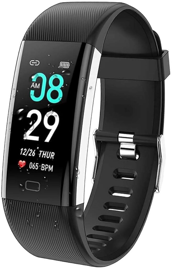 GameSir Smart Band with Multi-Feature Monitor Activity Tracking Sleep Monitor Step Counter Lightweight Fitness Band for Men, Women, Kids, Boy & Girls Smartband Mini Smart Watch (D115)