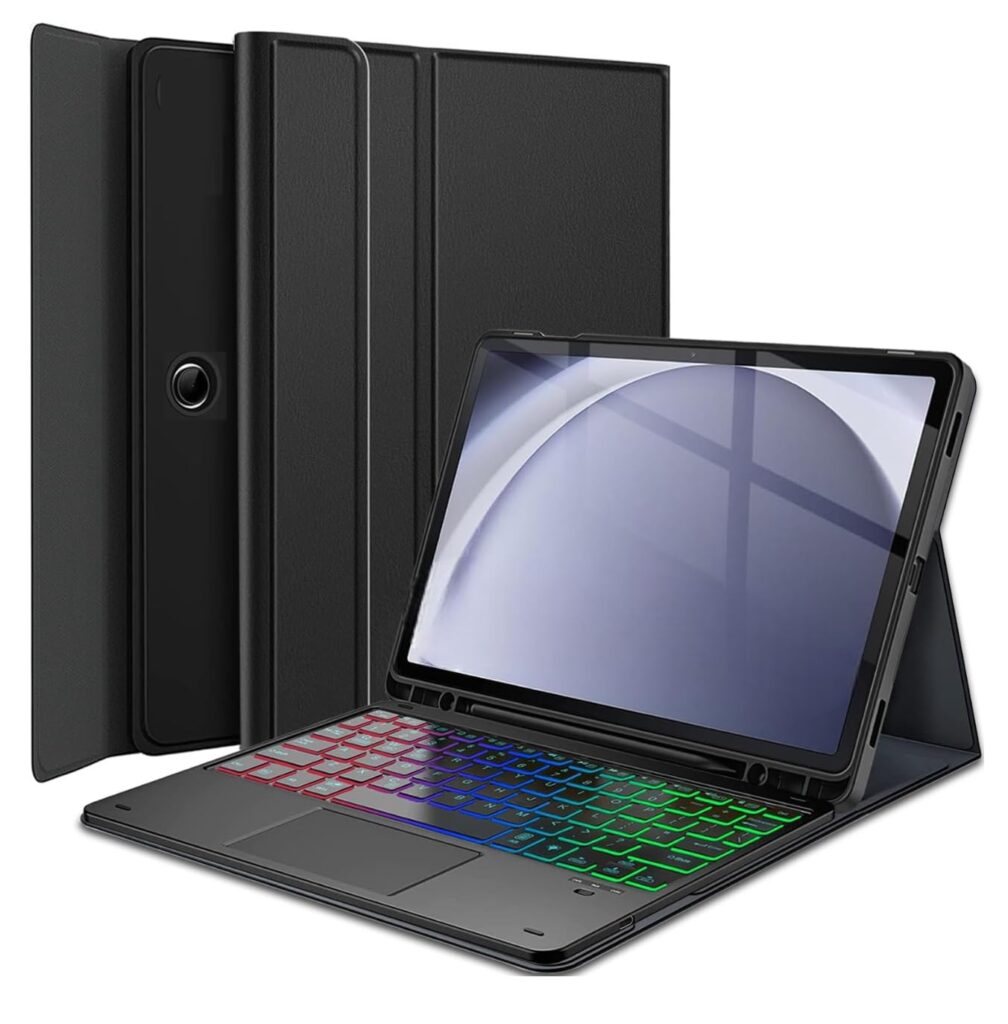 typecase Keyboard Case for OnePlus Pad Go (11.35 Inch), Multi-Touch Trackpad & 7-Colors Backlit, Pen Slot, Multi Viewing Angle, Slim Stand Cover, Magnetically Detachable Wireless Bluetooth Keyboard