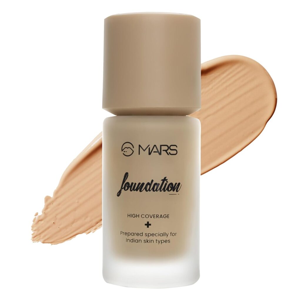 MARS SPF50 PA++++ High Coverage Liquid Foundation | Blemish Free & Blendable Foundation for Makeup (40ml) (SHADE-06)