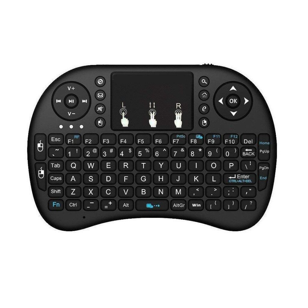 ShopAIS SPOY Mini Wireless Keyboard and Mouse(Touchpad with Backlight) with Smart Function for Smart Tv, Android Tv Box, Raspberry-Pi, Android & iOS Devices (Black)