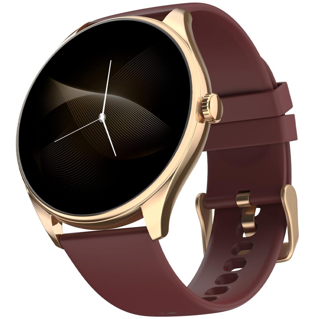 Noise Twist 2 Smart Watch with 1.43” AMOLED Screen, AI Search & Voice Assistant, Bluetooth Calling, Stainless Steel Back, 7-Day Battery, 100+ Watch Faces, Health Suite, IP68 (Deep Wine)