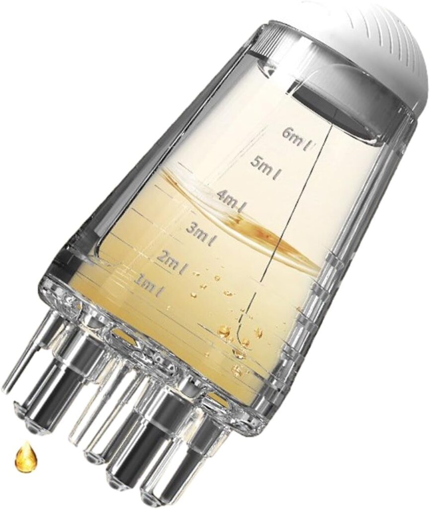 2V BROTHERS Hair Oil Applicator Comb| Smooth Root Comb Applicator Bottle For Scalp Oil | Anti Hair Loss Lotion Dispenser | Anti-Leak | Scale Control| Salon Care | Oily Greasy Hair,
