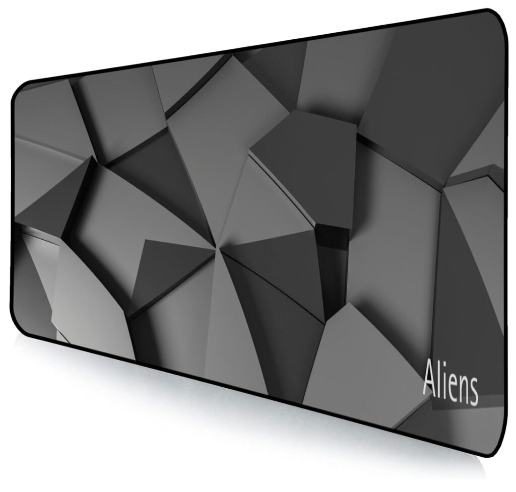 Aliens Extended Gaming Mouse Pad Desk Mat for Computer, Laptop, Keyboard, Smooth Cloth Surface, Nonslip Rubber Base, Compatible with Laser and Optical Mouse, Office, Home 580x280mm (EXT-51)